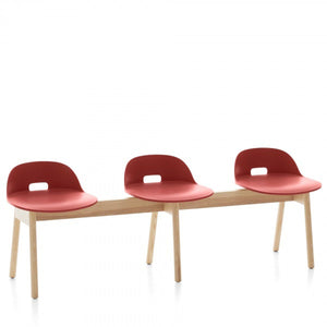 Alfi 3-Seat Low Back Bench Benches Emeco Red Ash 