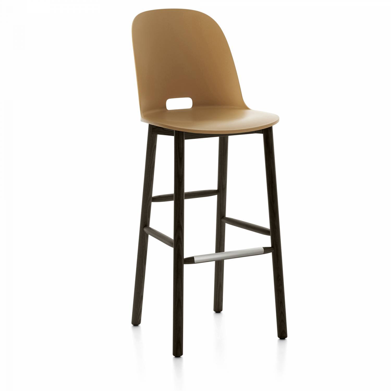 Alfi High-Back Barstool Stools Emeco Sand Dark Ash 