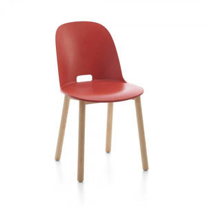 Alfi High-Back Chair Side/Dining Emeco Red Ash 
