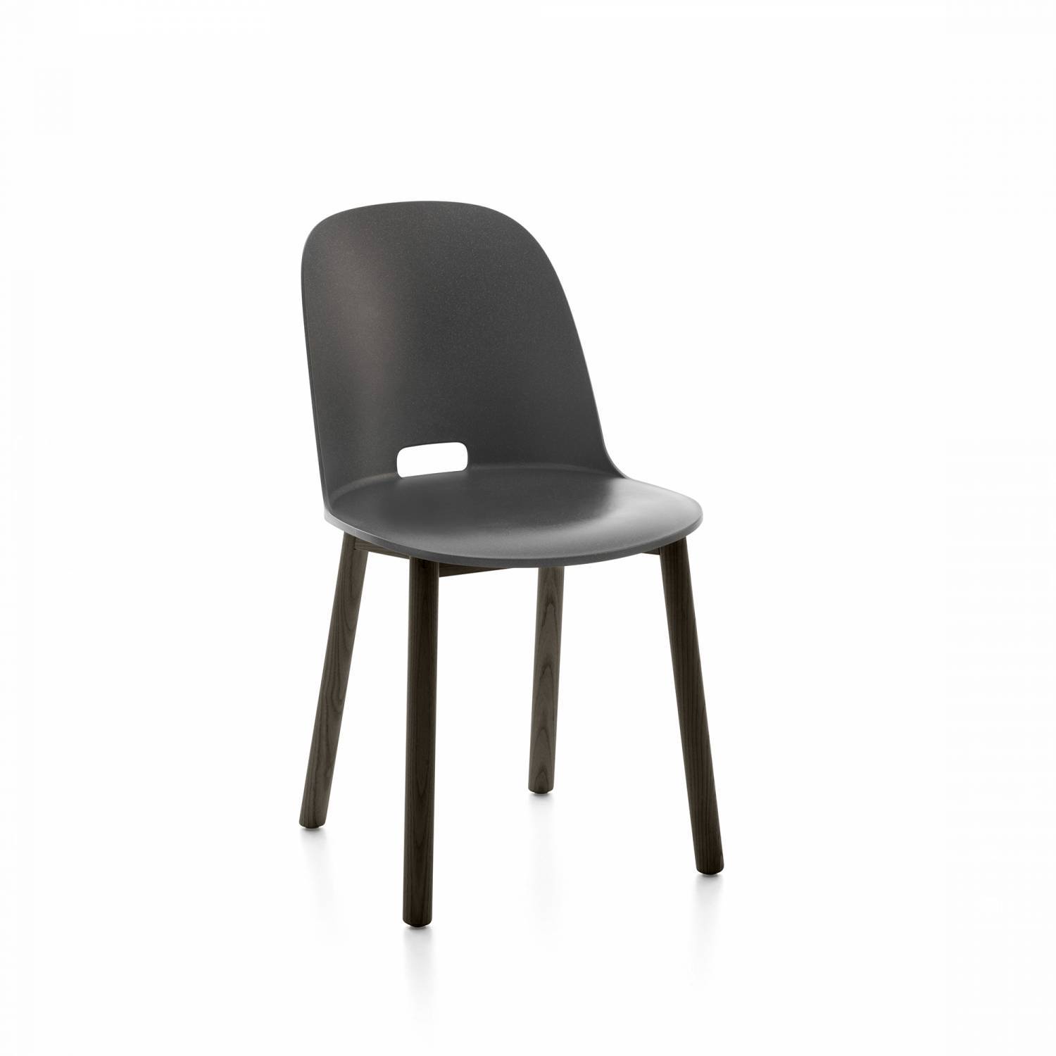 Alfi High-Back Chair Side/Dining Emeco Dark Grey Dark Ash 