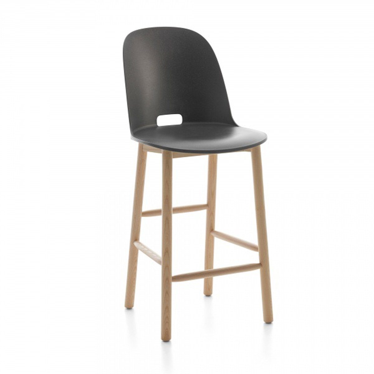 Alfi High-Back Counter Stool Stools Emeco Dark Grey Ash 