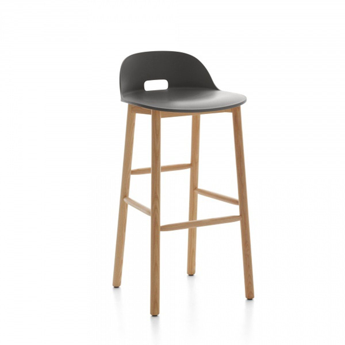 Alfi Low-Back Barstool Stools Emeco Dark Grey Ash 