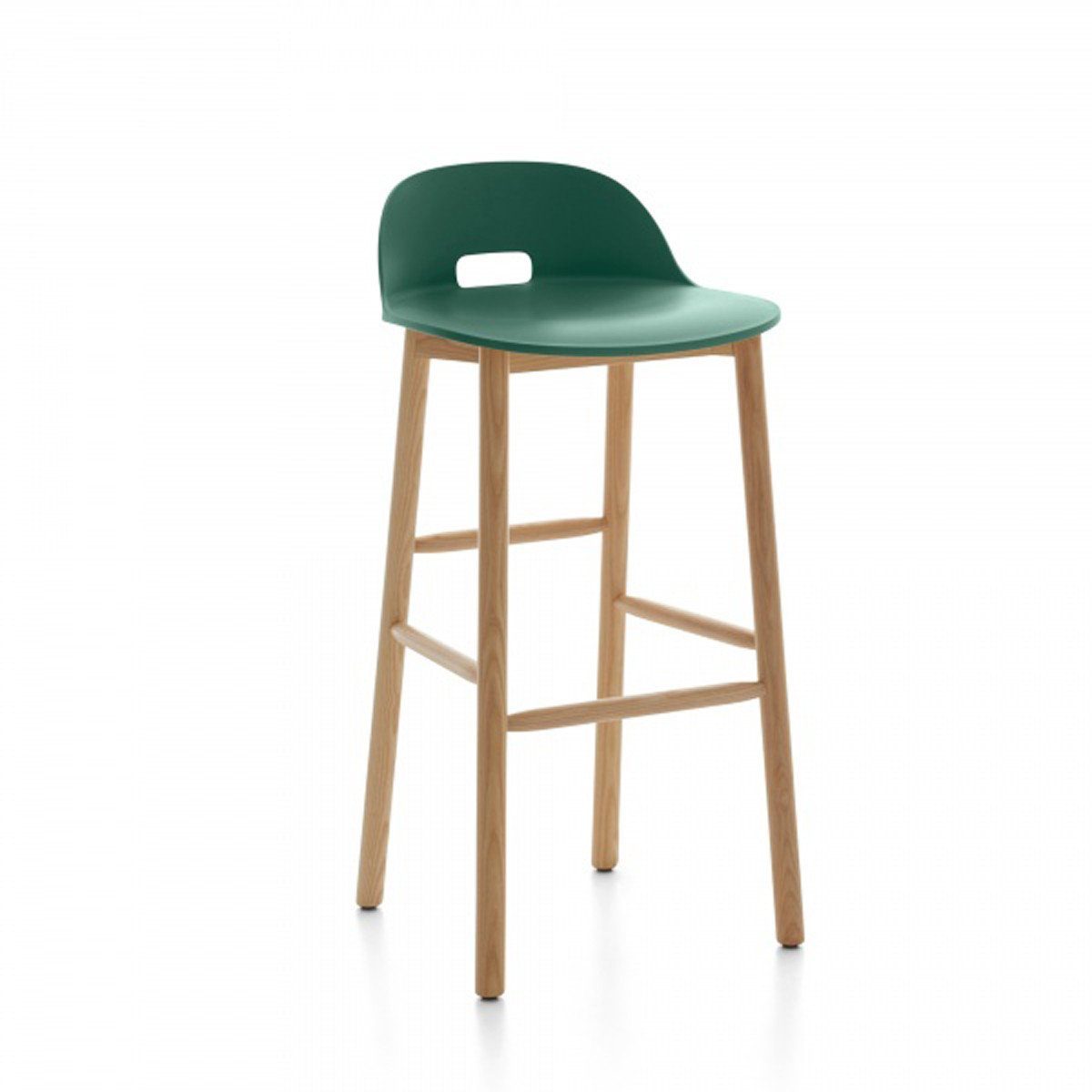 Alfi Low-Back Barstool Stools Emeco Green Ash 