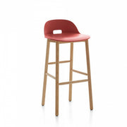 Alfi Low-Back Barstool Stools Emeco Red Ash 