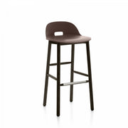 Alfi Low-Back Barstool Stools Emeco Dark Brown Dark Ash 