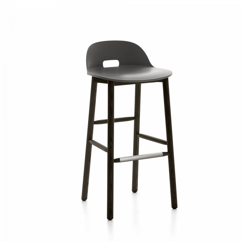Alfi Low-Back Barstool Stools Emeco Dark Grey Dark Ash 