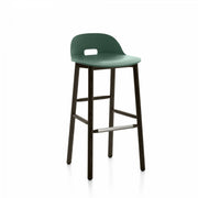 Alfi Low-Back Barstool Stools Emeco Green Dark Ash 