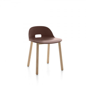 Alfi Low-Back Chair Side/Dining Emeco Dark Brown Ash 