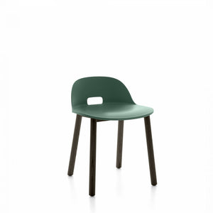 Alfi Low-Back Chair Side/Dining Emeco Green Dark Ash 