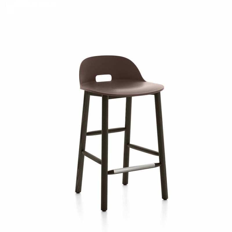 Alfi Low-Back Counter Stool Stools Emeco Dark Brown Dark Ash 