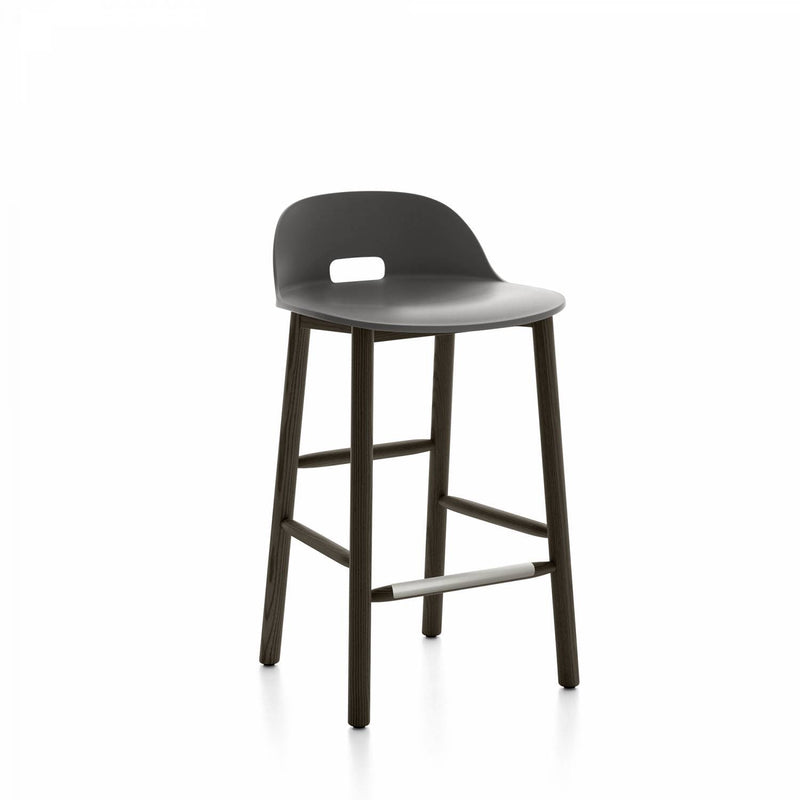 Alfi Low-Back Counter Stool Stools Emeco Dark Grey Dark Ash 