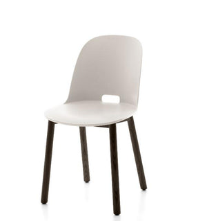 Alfi High-Back Chair Side/Dining Emeco White Dark Ash 