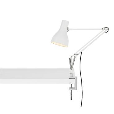 Type 75 Mini Desk Lamp Table Lamps Anglepoise Lamp with Clamp Alpine White 