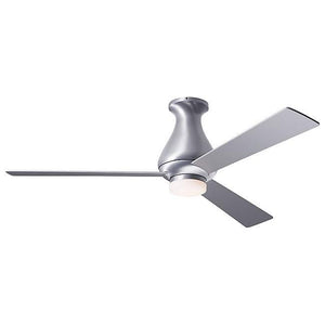 Altus Flush Ceiling Fan Ceiling Fans Modern Fan Co Brushed Aluminum 42" Aluminum Fan & Light – 3 Wire With 17W LED