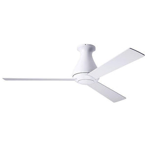 Altus Flush Ceiling Fan Ceiling Fans Modern Fan Co Gloss White 42" White Fan Speed Only Without Light