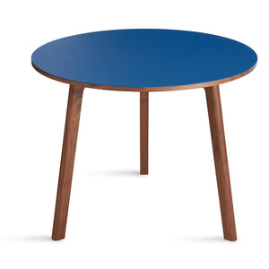Apt 36" Round Cafe Table Tables BluDot Walnut / Cobalt 