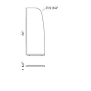 Arper Paravan High Rectangular Panel With Curved Wall Panel Arper 