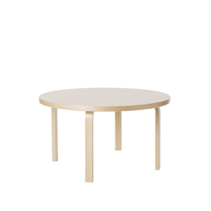 Aalto Children's Table Round 90A table Artek Top Birch Veneer | Legs and Edge Band Natural Lacquered + $95.00 