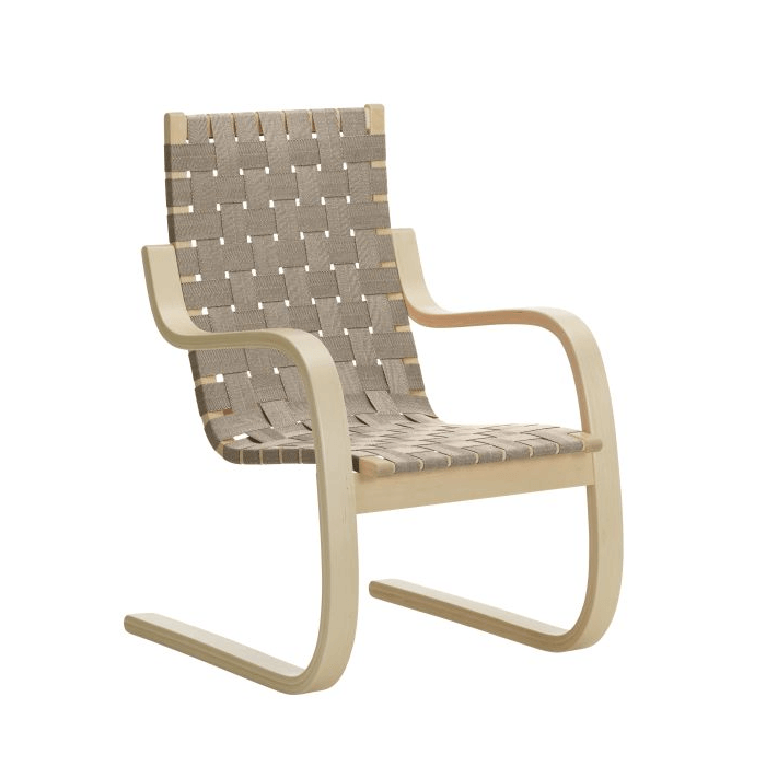 Artek Armchair 406 Armchair Artek Natural / Black Webbing 