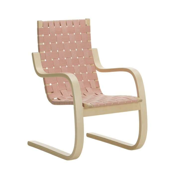 Artek Armchair 406 Armchair Artek Natural / Red Webbing 