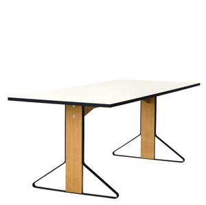 Kaari Rectangular Dining Table Dining Tables Artek 63"W HPL, High-Gloss White Natural Oak, Protective Varnish