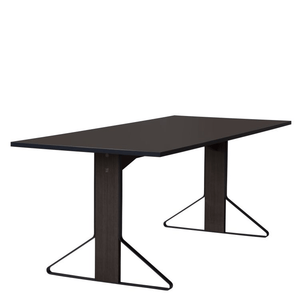 Kaari Rectangular Dining Table Dining Tables Artek 63"W Linoleum black Oak, black lacquered