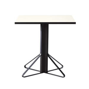 Kaari Table Square Tables Artek HPL, high-gloss white Oak, black lacquered 