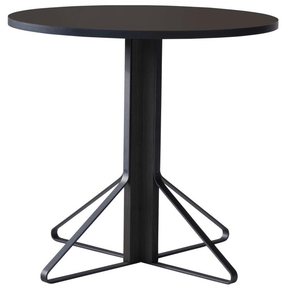 REB004 Kaari Round Dining Table Dining Tables Artek Linoleum black Oak, black lacquered 