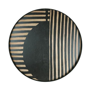 Asymmetric Dot Wooden Round Tray Tray Ethnicraft 