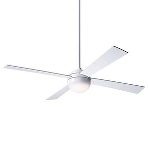 Ball Ceiling Fan 42 Inches Blade Span Ceiling Fans Modern Fan Co Gloss White White Fan & Light – 3 Wire With 20W LED
