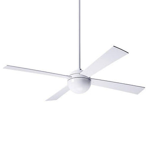 Ball Ceiling Fan 42 Inches Blade Span Ceiling Fans Modern Fan Co Gloss White White Fan Speed Only Without Light
