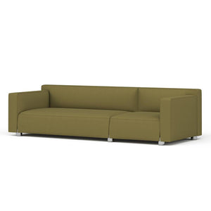 Barber & Osgerby Asymmetric Sofa Sofa Knoll Chrome Hourglass – Olive 