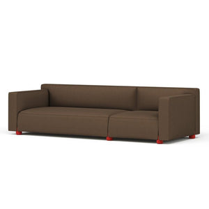 Barber & Osgerby Asymmetric Sofa Sofa Knoll Red Hourglass - Mocha 