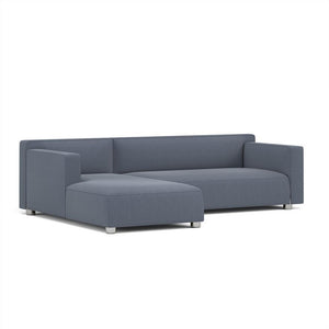 Barber & Osgerby Asymmetric Sofa with Chaise Sofa Knoll Right Chrome Cornaro – Mist