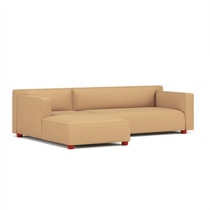 Barber & Osgerby Asymmetric Sofa with Chaise Sofa Knoll Right Red Hourglass – Flax