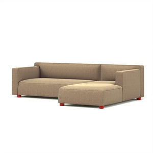Barber & Osgerby Asymmetric Sofa with Chaise Sofa Knoll Left Red Cornaro - Vintage