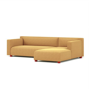 Barber & Osgerby Asymmetric Sofa with Chaise Sofa Knoll Left Red Cornaro – Harvest