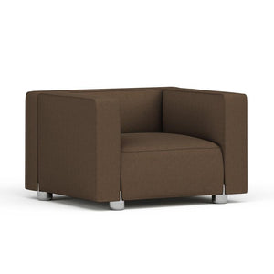 Barber & Osgerby Compact Armchair lounge chair Knoll Chrome Hourglass - Mocha 