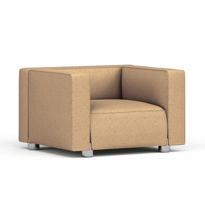 Barber & Osgerby Compact Armchair lounge chair Knoll Chrome Hourglass – Flax 