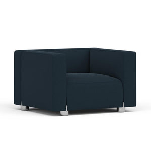 Barber & Osgerby Compact Armchair lounge chair Knoll Chrome Hourglass – Indigo 