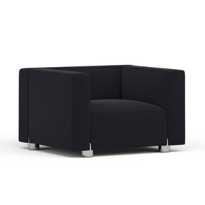 Barber & Osgerby Compact Armchair lounge chair Knoll Chrome Hourglass - Caviar 