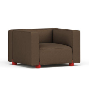 Barber & Osgerby Compact Armchair lounge chair Knoll Red Hourglass - Mocha 