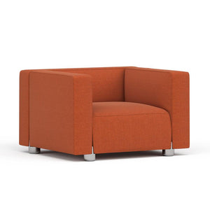Barber & Osgerby Compact Armchair lounge chair Knoll Chrome Cornaro – Tabasco 