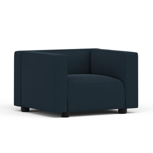 Barber & Osgerby Compact Armchair lounge chair Knoll Black Lacquer Hourglass – Indigo 
