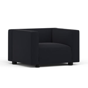 Barber & Osgerby Compact Armchair lounge chair Knoll Black Lacquer Hourglass - Caviar 