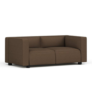 Barber & Osgerby Compact Two-Seat Sofa Sofa Knoll Black Lacquer Hourglass - Mocha 