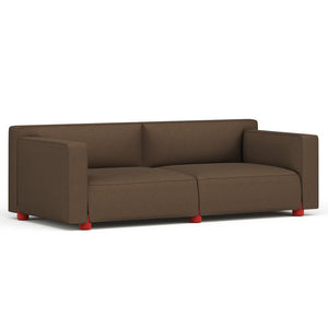 Barber & Osgerby Three-Seater Sofa Sofa Knoll Red Hourglass - Mocha 