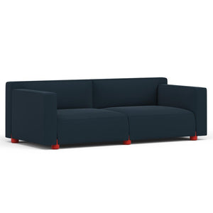 Barber & Osgerby Three-Seater Sofa Sofa Knoll Red Hourglass - Indigo 