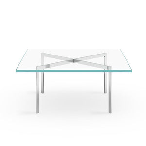 Barcelona Coffee Table Coffee Tables Knoll Chrome - Clear Glass 