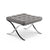 Barcelona Stool ottomans Knoll chrome plated volo leather - Flint 